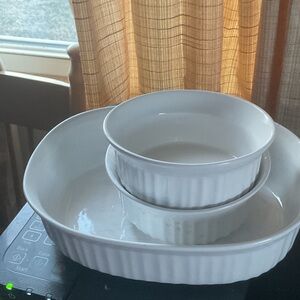 Cornigware French White Stoneware bundle